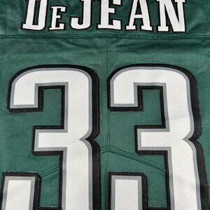 Men's Philadelphia Eagles Cooper DeJean #33 Stitched Green Game Jersey Large